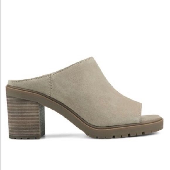 Lucky‎ Brand Dune Taupe Dalliey Suede Mule New 8.5 - Picture 2 of 4